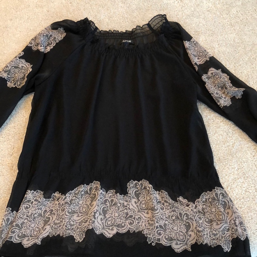 Beautiful sheer black blouse